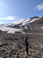 Rotaract member Anna in the Artic discovering fossils